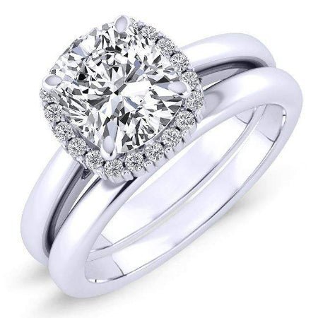 1.00 ct - Callalily - GIA Natural Cushion Diamond Bridal Set