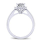 Callalily Cushion Diamond Bridal Set (Lab Grown Igi Cert) whitegold