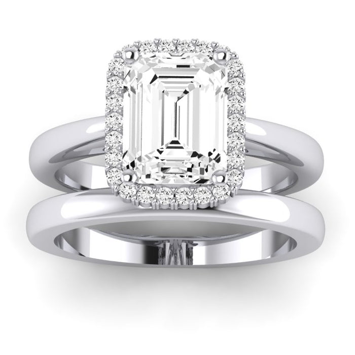 1.00 ct - Callalily - GIA Natural Emerald Diamond Bridal Set