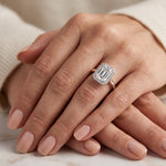 Callalily - GIA Natural Emerald Diamond Engagement Ring