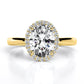 Callalily Oval Diamond Engagement Ring (Lab Grown Igi Cert) yellowgold