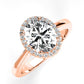 Callalily Oval Diamond Engagement Ring (Lab Grown Igi Cert) rosegold