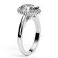 Callalily Oval Diamond Engagement Ring (Lab Grown Igi Cert) whitegold