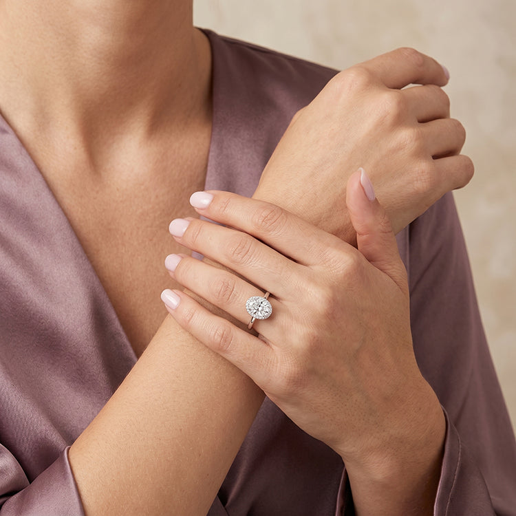 Callalily - GIA Natural Oval Diamond Engagement Ring