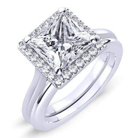 1.00 ct - Callalily - GIA Natural Princess Diamond Bridal Set
