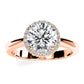 Callalily Round Diamond Engagement Ring (Lab Grown Igi Cert) rosegold