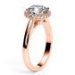 Callalily Round Diamond Engagement Ring (Lab Grown Igi Cert) rosegold