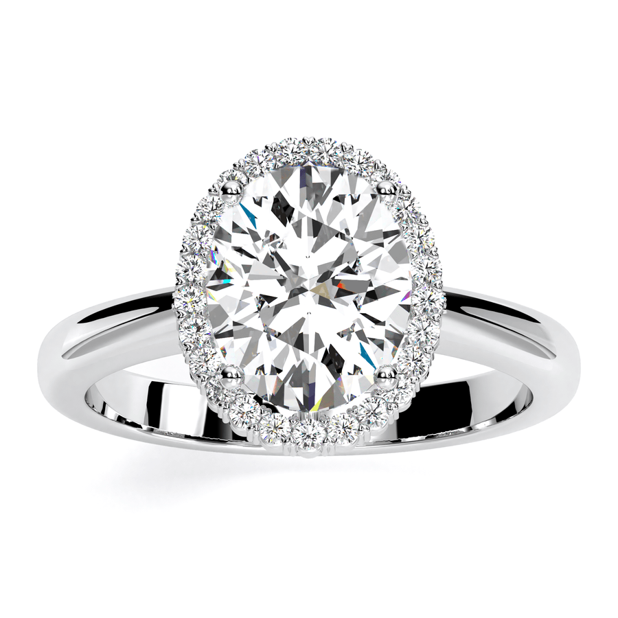 1.00 ct - Callalily - Oval Moissanite Engagement Ring