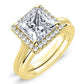 Callalily Princess Moissanite Bridal Set yellowgold