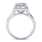 Callalily Princess Moissanite Bridal Set whitegold