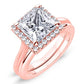 Callalily Princess Moissanite Bridal Set rosegold