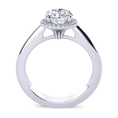 Callalily Round Moissanite Bridal Set whitegold