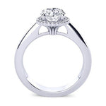 Callalily Round Moissanite Bridal Set whitegold