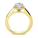 Callalily Round Moissanite Bridal Set yellowgold