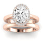 Callalily Oval Diamond Bridal Set (Lab Grown Igi Cert) rosegold