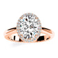 Callalily Oval Diamond Engagement Ring (Lab Grown Igi Cert) rosegold