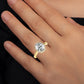 Callalily Oval Moissanite Engagement Ring yellowgold