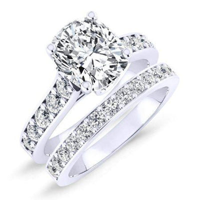 Calluna Cushion Moissanite Bridal Set whitegold