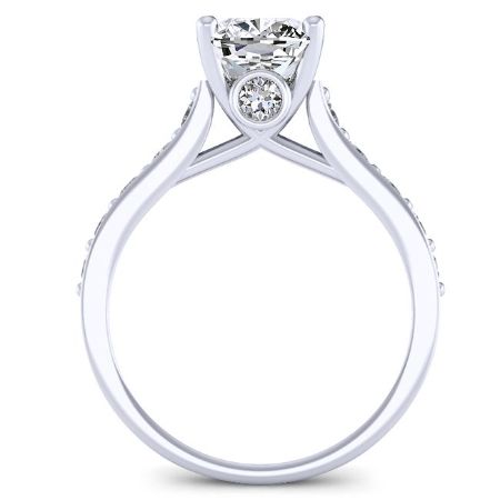 Calluna Cushion Moissanite Bridal Set whitegold