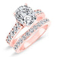 Calluna Cushion Moissanite Bridal Set rosegold