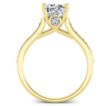 Calluna Cushion Moissanite Engagement Ring yellowgold