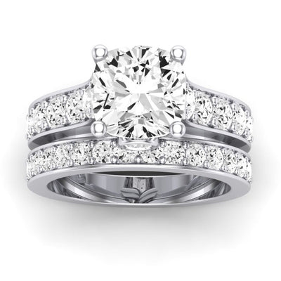 Calluna Diamond Matching Band Only (does Not Include Engagement Ring) For Ring With Cushion Center whitegold