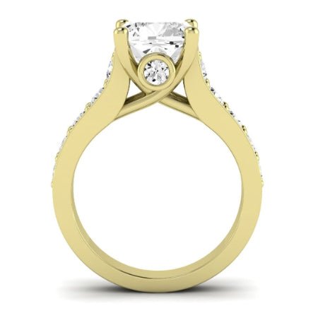 Calluna Diamond Matching Band Only (does Not Include Engagement Ring) For Ring With Cushion Center yellowgold
