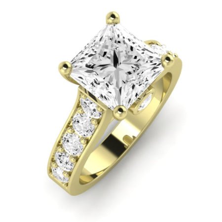 Calluna Diamond Matching Band Only (does Not Include Engagement Ring) For Ring With Princess Center yellowgold