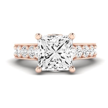 Calluna Diamond Matching Band Only (does Not Include Engagement Ring) For Ring With Princess Center rosegold