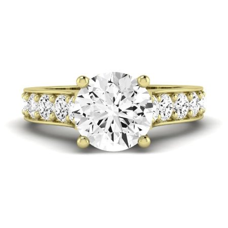 Calluna Diamond Matching Band Only (does Not Include Engagement Ring) For Ring With Round Center yellowgold