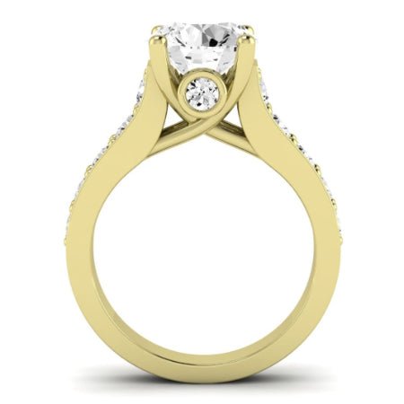 Calluna Diamond Matching Band Only (does Not Include Engagement Ring) For Ring With Round Center yellowgold