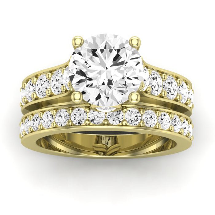 Calluna Diamond Matching Band Only (does Not Include Engagement Ring) For Ring With Round Center yellowgold