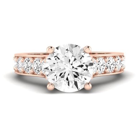 Calluna Diamond Matching Band Only (does Not Include Engagement Ring) For Ring With Round Center rosegold