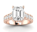 Calluna Emerald Diamond Engagement Ring (Lab Grown Igi Cert) rosegold