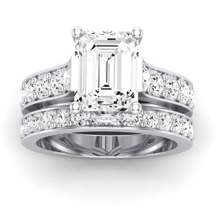 2.00 ct - Calluna - Emerald Moissanite Bridal Set