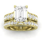 Calluna Emerald Moissanite Bridal Set yellowgold