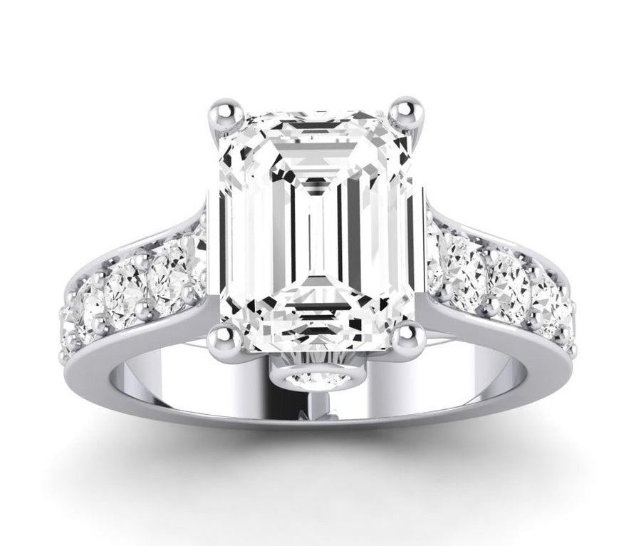 3.00 ct - Calluna - Emerald Moissanite Engagement Ring