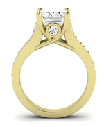 Calluna Emerald Moissanite Engagement Ring yellowgold