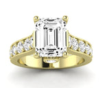 Calluna Emerald Moissanite Engagement Ring yellowgold