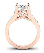 Calluna Emerald Moissanite Engagement Ring rosegold