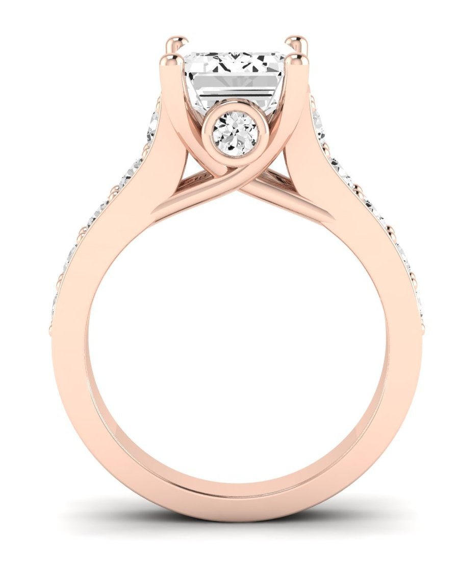 Calluna Emerald Diamond Engagement Ring (Lab Grown Igi Cert) rosegold