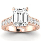 Calluna Emerald Diamond Engagement Ring (Lab Grown Igi Cert) rosegold