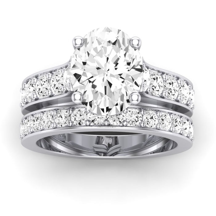 1.00 ct - Calluna - GIA Natural Oval Diamond Bridal Set