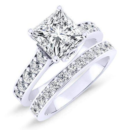 1.00 ct - Calluna - GIA Natural Princess Diamond Bridal Set