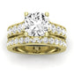 Calluna Diamond Matching Band Only (does Not Include Engagement Ring) For Ring With Cushion Center yellowgold