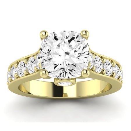 Calluna Diamond Matching Band Only (does Not Include Engagement Ring) For Ring With Cushion Center yellowgold