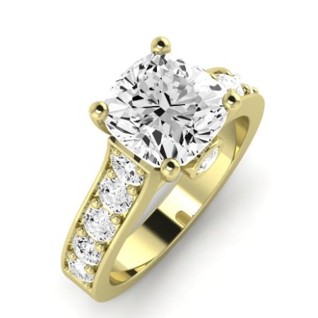 Calluna Diamond Matching Band Only (does Not Include Engagement Ring) For Ring With Cushion Center yellowgold