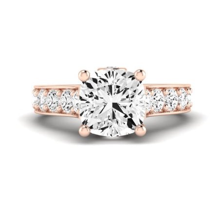 Calluna Diamond Matching Band Only (does Not Include Engagement Ring) For Ring With Cushion Center rosegold