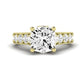 Calluna Diamond Matching Band Only (does Not Include Engagement Ring) For Ring With Cushion Center yellowgold