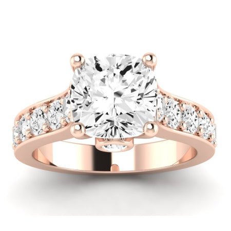 Calluna Diamond Matching Band Only (does Not Include Engagement Ring) For Ring With Cushion Center rosegold